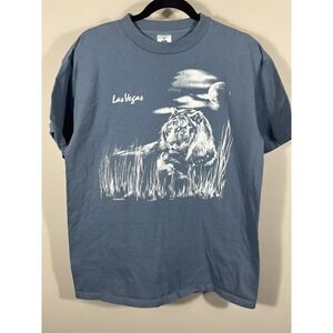 Vintage HL Miller Desert Las Vegas Tiger Single Stitch Shirt USA Made Large (J)